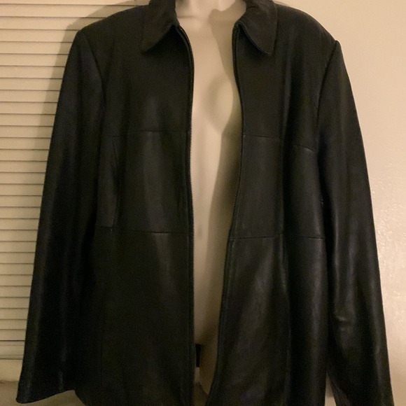 Anne Klein leather zip jacket. Very soft and in great condition. - Picture 2 of 4